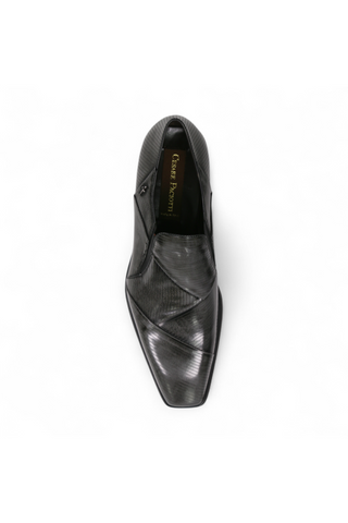 Cesare Paciotti Luxury Italian Men's Designer Shoes Magic Old Antracite Leather Loafers (CPM2582)-AmbrogioShoes