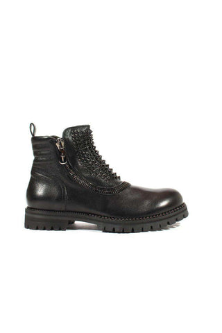 Cesare Paciotti Luxury Italian Men's Designer Shoes Nilo Black An Leather Boots (CPM2532)-AmbrogioShoes