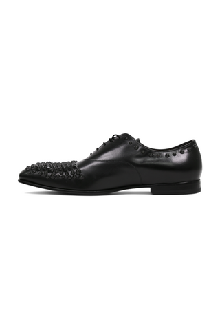 Cesare Paciotti Luxury Italian Men's Designer Shoes Old Paint Black Oxfords (CPM2500)-AmbrogioShoes