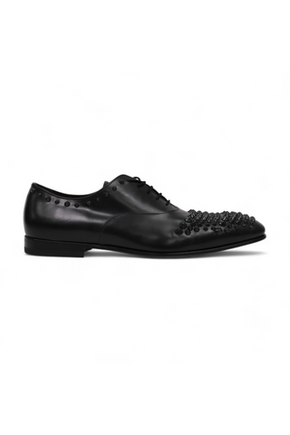 Cesare Paciotti Luxury Italian Men's Designer Shoes Old Paint Black Oxfords (CPM2500)-AmbrogioShoes