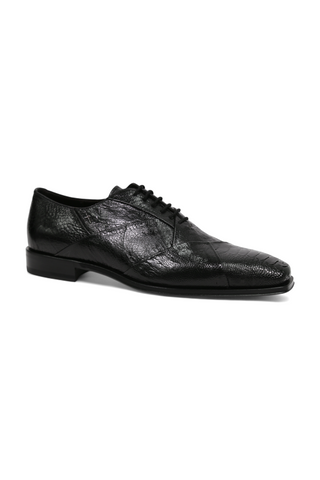 Cesare Paciotti Luxury Italian Men's Designer Shoes Struzzo Zamp Black R Lizard Claws Oxfords (CPM2591)-AmbrogioShoes