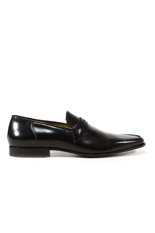 Cesare Paciotti Luxury Italian Men's Designer Shoes Vit Camoscio Black Leather Loafers (CPM3127)-AmbrogioShoes