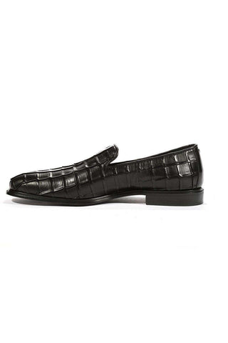 Cesare Paciotti Luxury Italian Men's Loafers Nappa Plisse Black Designer Shoes (CPM5446)-AmbrogioShoes