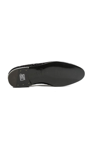 Cesare Paciotti Luxury Italian Men's Loafers Suede Paill Flock EclipseA Navy Designer Shoes (CPM5486)-AmbrogioShoes
