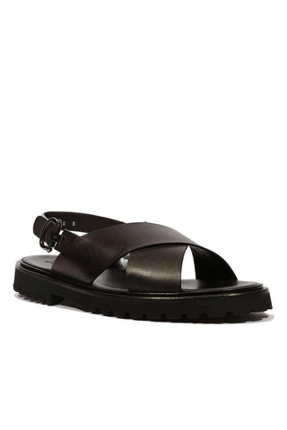 Cesare Paciotti Luxury Italian Men's Vacchetta Black Sandals (CPM5102)-AmbrogioShoes