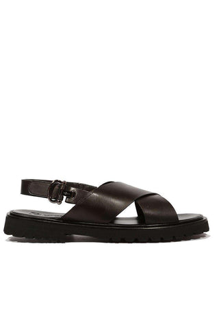 Cesare Paciotti Luxury Italian Men's Vacchetta Black Sandals (CPM5102)-AmbrogioShoes
