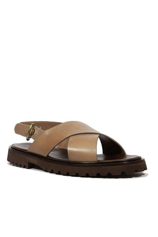 Cesare Paciotti Luxury Italian Men's Vacchetta Grey Taupe Sandals (CPM5100)-AmbrogioShoes