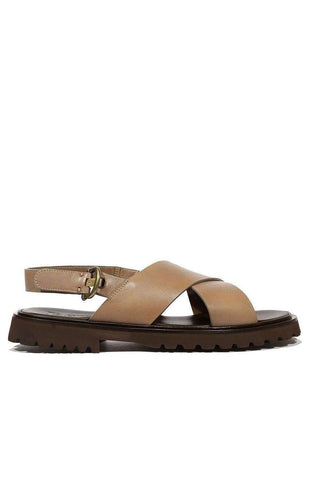 Cesare Paciotti Luxury Italian Men's Vacchetta Grey Taupe Sandals (CPM5100)-AmbrogioShoes