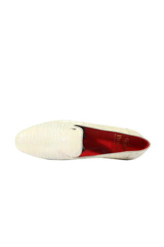 Cesare Paciotti Luxury Italian Teyus Perla Lizard Skin Grey Loafers (CPM2337)-AmbrogioShoes