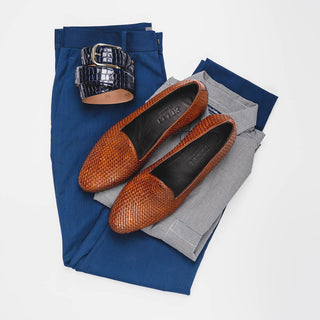 Zelli Italia Cestino Men's Shoes Woven Calf-Skin Leather Slip-On Loafer (ZEL1018)