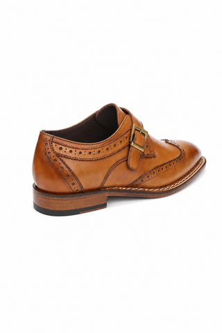 Riccardo Leather Single Monk-strap-Dellamoda