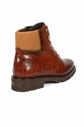 Dellamoda luxury image 03 · Mezlan RX4855F Crocodile / Suede Rugged Boots (MZ3552)