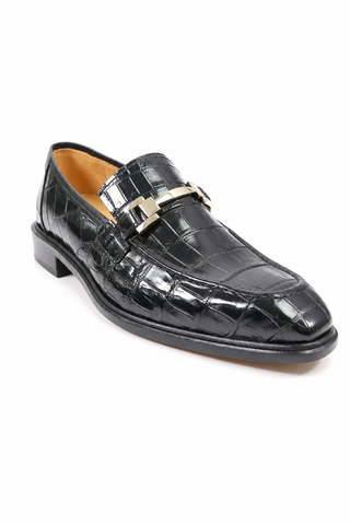 Dellamoda luxury image 02 · Mezlan 50222-J Alligator Horse-Bit Loafer (MZ3924)