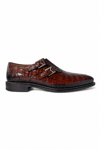 Dellamoda luxury image 04 · Mezlan 4990-F Crocodile Double Monk-Strap