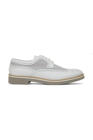 Dino Bigioni Designer Shoes Men's Italian Alce Dollaro Bianco White Oxfords (DB1004)-AmbrogioShoes