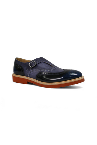 Dino Bigioni Designer Shoes Men's Italian Shade Fume Indigo Loafers (DB1007)-AmbrogioShoes