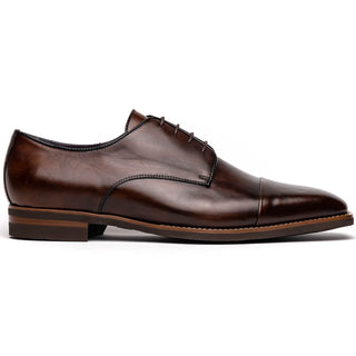 Zelli Italia Enzo Men's Shoes Chestnut Calf-Skin Leather Cap-toe Oxford (ZEL1040)