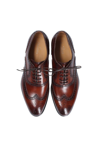 Franceschetti 7297004 Calf-Skin Leather Wingtip Oxfords (FCCT1089)-AmbrogioShoes