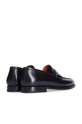 Franceschetti Eric Black Calf-Skin Leather Penny Loafers (FCCT1019)-AmbrogioShoes