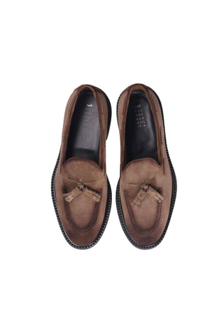 Franceschetti Shia Suede Moccasin Tassel Loafer (FCCT1100)-AmbrogioShoes