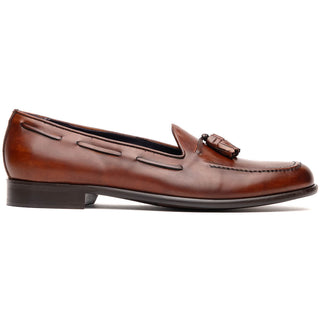 Zelli Italia Franco Men's Shoes Cognac Calf-Skin Tassel Loafer (ZEL1027)