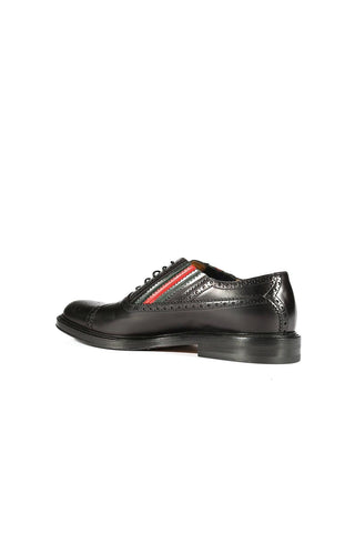 Gucci 547592 0GQ30 1078 Black Calf-Skin Leather Cap-Toe Oxfords (GGM1719)-AmbrogioShoes
