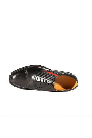 Gucci 547592 0GQ30 1078 Black Calf-Skin Leather Cap-Toe Oxfords (GGM1719)-AmbrogioShoes