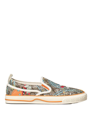 Gucci 647951 Donald Duck Multi-Color PU Leather Casual Slip-On Sneakers (GGM1723)-AmbrogioShoes