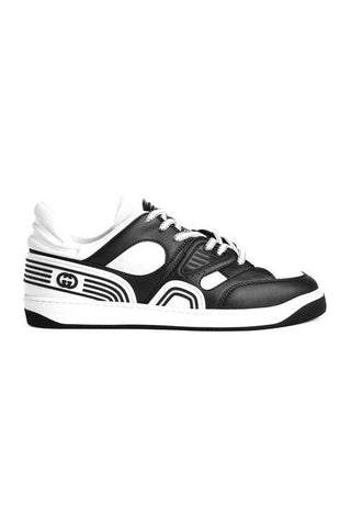 Gucci 722749 2SH80 1064 Black & White Demetra Fabric Basket Sneakers (GGM1739)-AmbrogioShoes