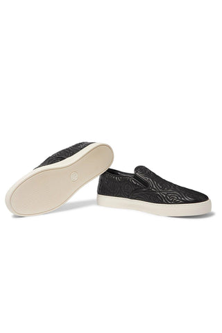 Gucci Dublin Men's Quilted Sneakers Black Leather Slip-On Shoes (GGM1709)-AmbrogioShoes
