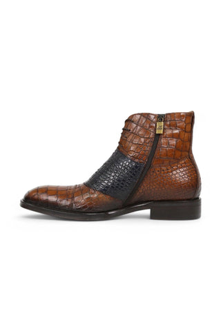 Jo Ghost 1788 Luisiana Crocodile Print Leather Ankle Boots (JG5322)-AmbrogioShoes