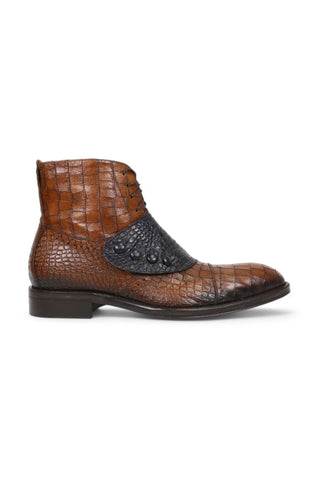 Jo Ghost 1788 Luisiana Crocodile Print Leather Ankle Boots (JG5322)-AmbrogioShoes