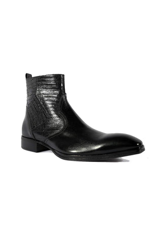 Jo Ghost 2128 Lizard Print / Calf-Skin Leather Ankle Boots (JG5319)-AmbrogioShoes