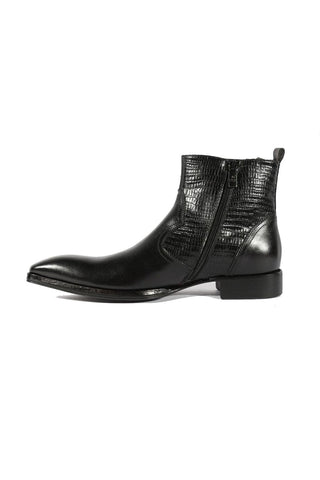 Jo Ghost 2128 Lizard Print / Calf-Skin Leather Ankle Boots (JG5319)-AmbrogioShoes