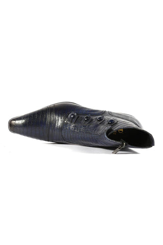 Jo Ghost 2379 Lizard Print Calf-Skin Leather Boots (JG5313)-AmbrogioShoes