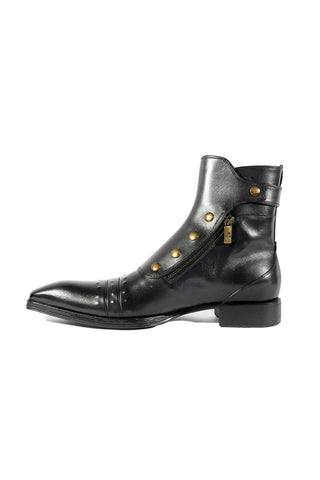 Jo Ghost 3206 Calf-Skin Leather Buckle Boots (JG5318)-AmbrogioShoes