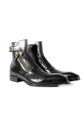 Jo Ghost 3206 Calf-Skin Leather Buckle Boots (JG5318)-AmbrogioShoes