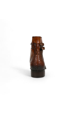 Jo Ghost 4764 Louisiana Crocodile / Lizard Print Leather Boots (JG5323)-AmbrogioShoes