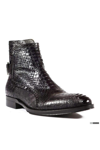 Jo Ghost Men's Italian Zampa Struzzo Crust Boots (JG4049)-AmbrogioShoes
