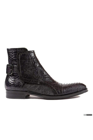 Jo Ghost Men's Italian Zampa Struzzo Crust Boots (JG4049)-AmbrogioShoes