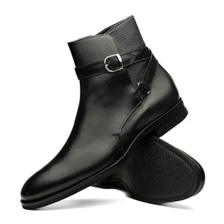 Zelli Italia 45-600 Men's Shoes Black Calf-Skin Leather Jodphur Boot (ZEL1071)