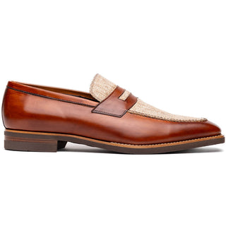 Zelli Italia Lago Men's Shoes Cognac Calf-Skin Leather Slip-On Penny Loafer (ZEL1022)