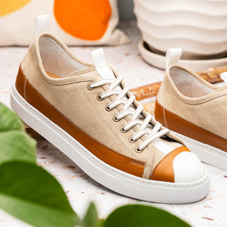 Zelli Italia Lando Men's Shoes Taupe Suede & Calf-Skin Leather Sneaker (ZEL1052)