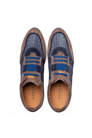 Mezlan Caleta Suede & Linen Sneaker - view 5