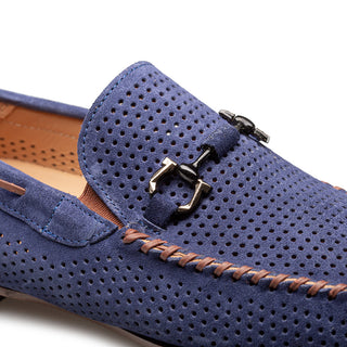 Mezlan Tarraco Perforated Suede Moccasin - view 4