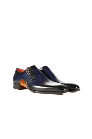 Magnanni 15024 Abrahan Wind Navy Calf-Skin Leather Whole-Cut Oxfords (MAGS1001)-AmbrogioShoes