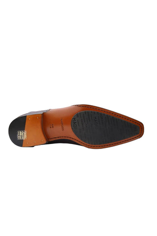 Magnanni 20120 Sanchez II Burgundy Grabado Print / Calf-Skin Leather Oxfords (MAGS1134)-AmbrogioShoes