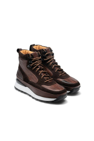Magnanni 22212 Bodhi Tri-Tone Brown Suede / Calf-Skin Leather Boots (MAGS1012)-AmbrogioShoes