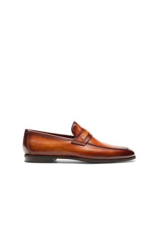 Magnanni 23822 Daniel Brown Calf-Skin Leather Penny Loafers (MAGS1008)-AmbrogioShoes