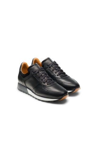 Magnanni 23961 Arco Black Leather Casual Sneakers (MAGS1103)-AmbrogioShoes